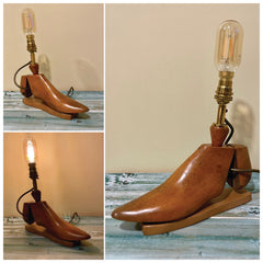 Bespoke Vintage French Adjustable Shoe Last Table Light
